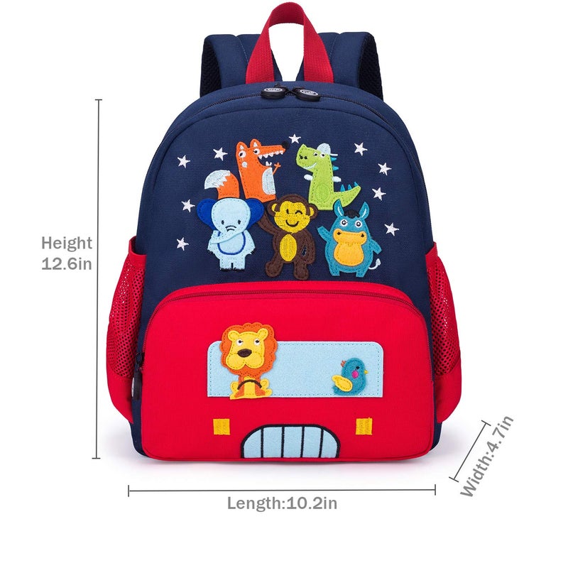willikiva Cute Zoo Little 3d Backpack Kids Backpack for Boys and Girls Toddler Backpack Waterproof Preschool (Red) - Image 2